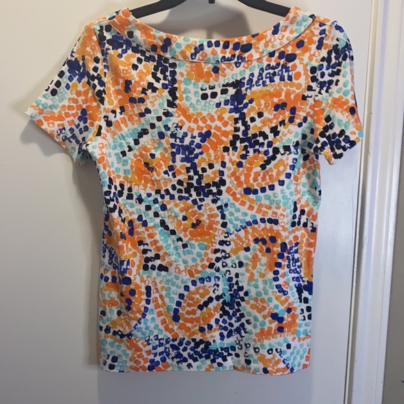 Soft orange and blue pattern medium shirt! - Picture 2 of 3